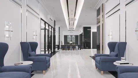 3D Render Modern House Design Video stock 214225966