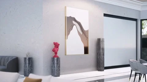3D Render Modern House Design Stock Footage 214243194