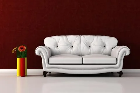 3d render of a modern interior design Stock Illustration