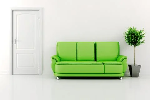 3d render of a modern interior design Stock Illustration