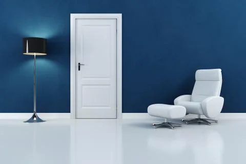 3d render of a modern interior design Stock Illustration