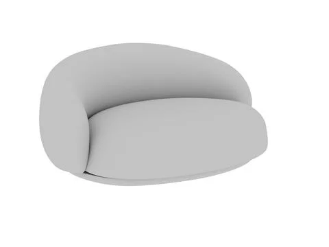 3d Render Modern Sofa on White Background Stock Illustration