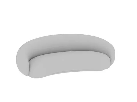 3d Render Modern Sofa on White Background Illustrazione stock