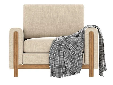 3d Render Modern Sofa on White Background Stock Illustration