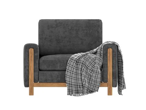 3d Render Modern Sofa on White Background Stock Illustration