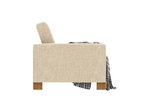 3d Render Modern Sofa on White Background Stock Illustration