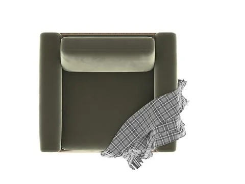 3d Render Modern Sofa on White Background Stock Illustration