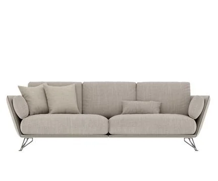 3d Render Modern Sofa on White Background Stock Photos