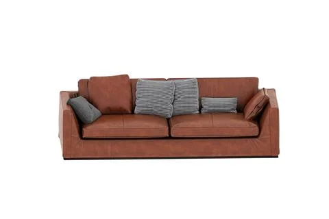 3d Render Modern Sofa on White Background Stock Photos