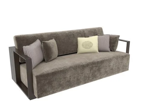 3d Render Modern Sofa on White Background Stock Photos