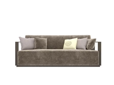 3d Render Modern Sofa on White Background Stock Photos