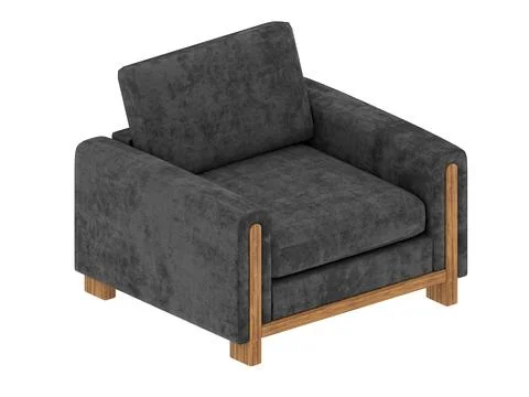 3d Render Modern Sofa on White Background Stock Photos