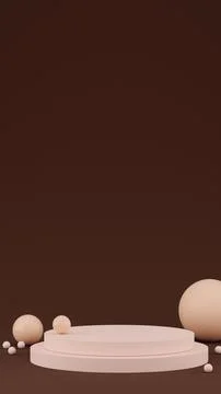 3d render of monochrome colored still life with empty space Stock Illustration