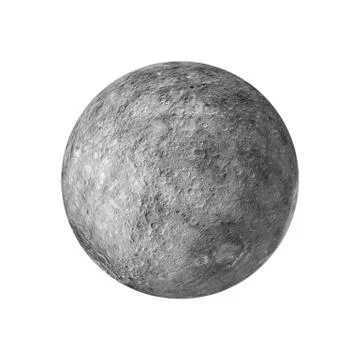 3d render of the moon isolated on white background Stock Photos
