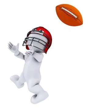 3D Render of Morph Man playing american football Stock-Illustration