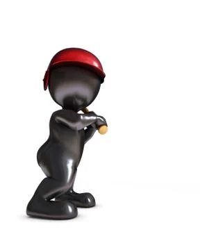 3d render of morph man playing baseball Stock Illustration