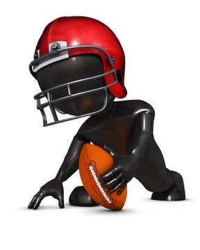 3D Render of Morph Man playing american football 스톡 일러스트