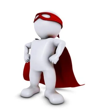 3D Render of Morph Man  super hero Stock Illustration