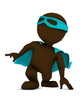 3D Render of Morph Man  super hero Stock Illustration
