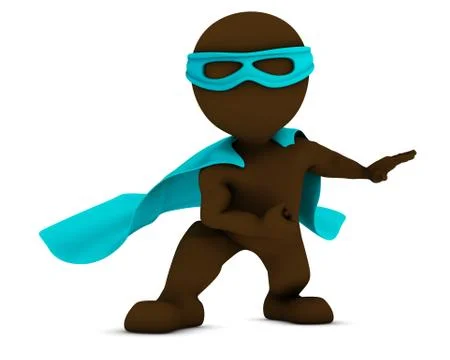 3D Render of Morph Man  super hero Illustrazione stock