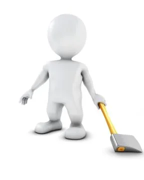 3D Render of Morph Man swinging an axe Stock Illustration