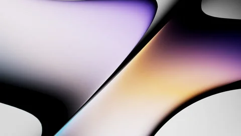 3d render of an motion of a abstract fluid shapes in soft neon color gradient Stock Footage 303662852