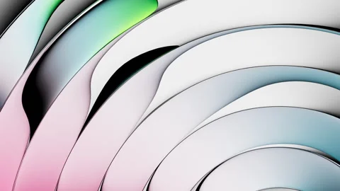 3d render of an motion of a abstract fluid shapes in soft color gradient. Stock Footage 303662879