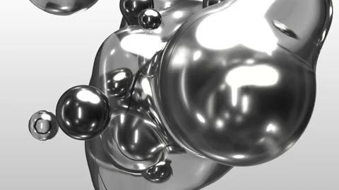 3d render motion design animation monochrome gray abstract grey metasphere in Stock Footage 234273790