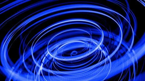 3d render. Motion design bg of flow lines form helix and abstract structures Stock Illustration