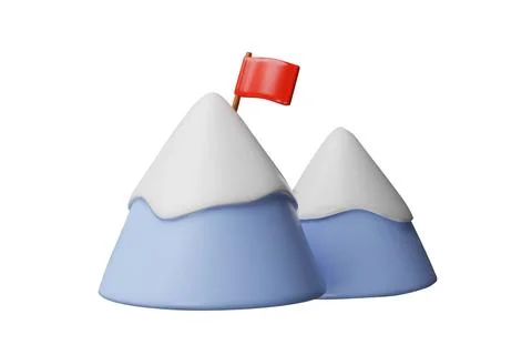3d render mountain peak infographic Stock Illustration