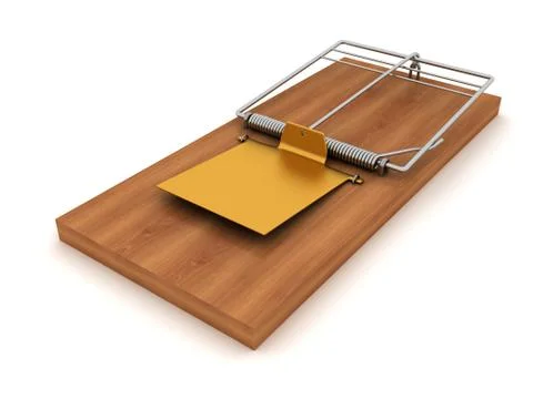 3D render of a mousetrap Stock Illustration