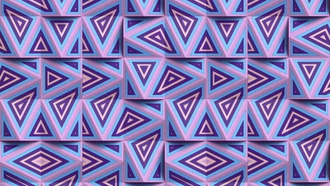 3d render moving geometric pattern of randomly spaced triangles loop animation Stock Footage 157096930