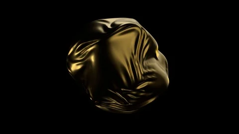 3d render moving golden sphere moving irregular Stock Footage 124085510
