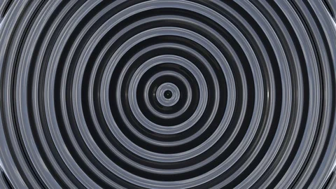 3d render of a moving surface with center-converging rings 動画素材 125942410