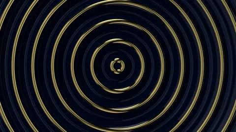 3d render of a moving surface with center-converging rings Stock Footage 125942558