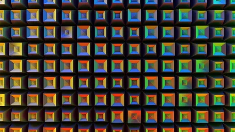 3D render of a moving textured surface, abstract color background. Loop motion Stock-Footage 126684176