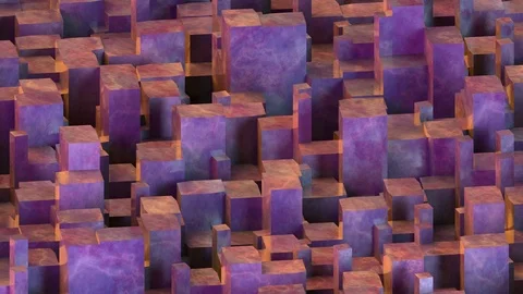 3D render of a moving textured surface, abstract color background. Loop motion Vídeos de archivo 127126377