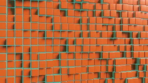 3d render multicolor elements in abstract animated background. Seamless loop Stock Footage 170773107