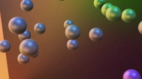 3d render of multicolored metal balls Stock Footage 162550988
