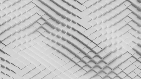 3D render of multiple cubes moving like a wave in a loop Vídeo Stock 242709490