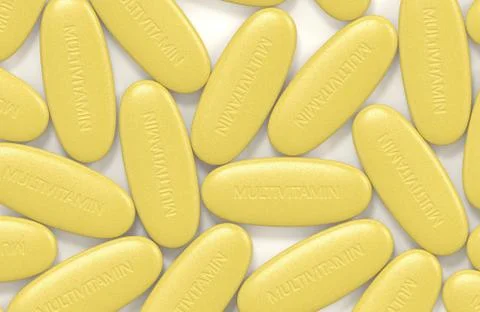 3d render of multivitamin pills Stock Illustration