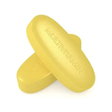 3d render of multivitamin pills Stock-Illustration