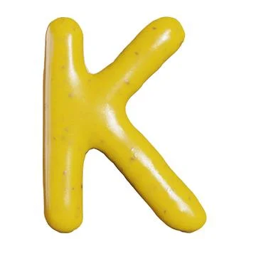 3d render of mustard sauce alphabets or letters for food or restaurant kitc.. Stock Photos