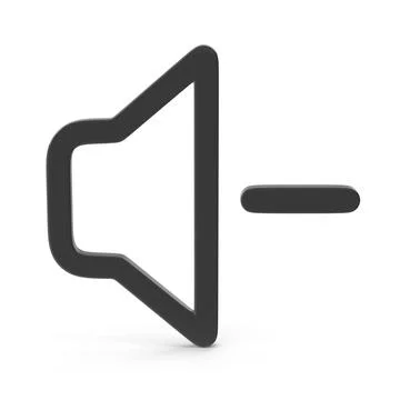 3d render of mute icon Stock Illustration