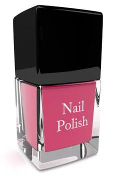 3d render of nail polish over white Illustrazione stock