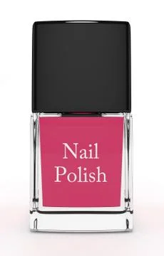 3d render of nail polish over white Stock Illustration