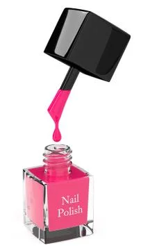 3d render of nail polish over white Stock Illustration
