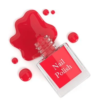 3d render of nail polish over white Stock Illustration