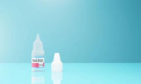 3D render of a nasal drop in case. Stock Illustration