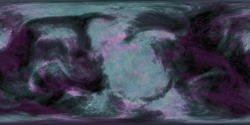 3D render of Nebular cloud in deep space. purple and blue colours with stars Illustrazione stock